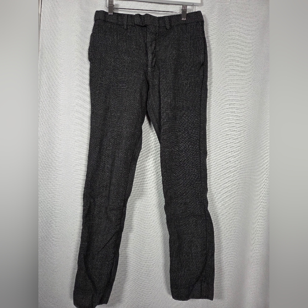 SANDRO Paris Gray Wool Slim Leg Trousers Women's Size eu 40 Pants 30" waist